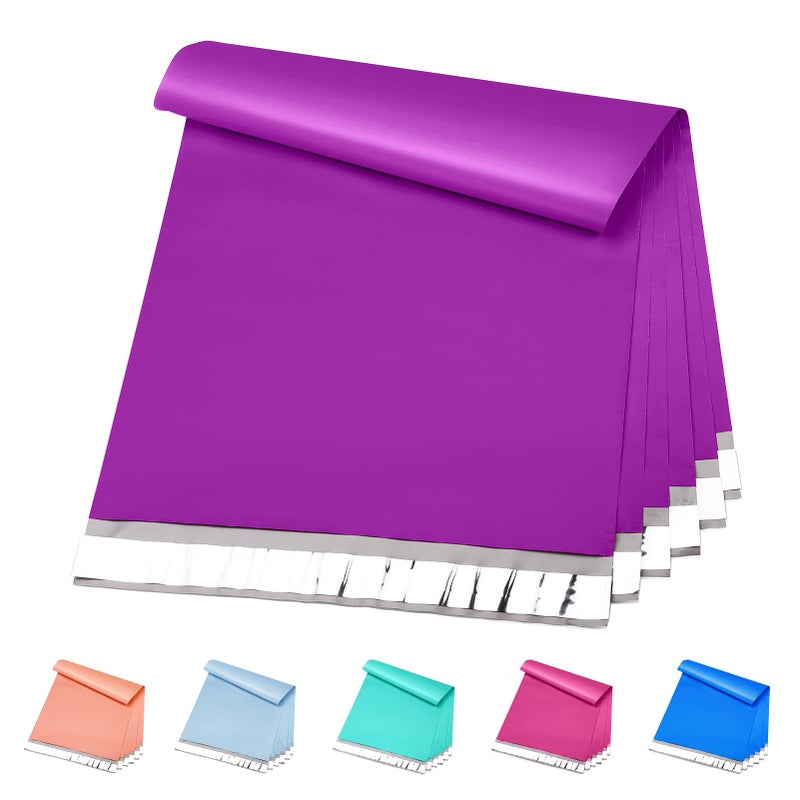 Metronic Poly Mailers 12x15.5 200 Pack Large Shipping Bagsï¼ŒStrong Adhesive Mailing Bags, Waterproof and Tear-Proof Multipurpose Envelopes for Clothing, Small Business,Boutique, Postal Bags Purple - Image 1